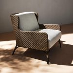 Astoria All-Weather Rattan Outdoor Lounge Chair with Warm White Cushions
