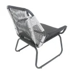 Crimson Outdoor Patio Seating Set 2 Chairs and 1 Table Set (White + Dark Grey) - Image 7