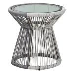 Crimson Outdoor Patio Seating Set 2 Chairs and 1 Table Set (White + Dark Grey) - Image 8