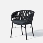 Arcuri Outdoor Patio Seating Set Chair Only Braided & Rope - Image 5
