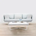 Astor Outdoor Garden Balcony Sofa Set 3 Seater , 2 Single Seater and 1 Center Table Set Braid & Rope (Grey-Off White) - Image 5