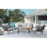 Elodia Outdoor Sofa Set 2 Seater , 2 Single seater and 1 Center Table