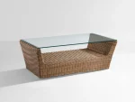 Reflin Outdoor Garden Balcony Sofa Set 2 Seater , 2 Single Seater and 1 Center Table With 1 Side Table Set (Brown + Beige) - Image 7