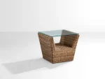 Reflin Outdoor Garden Balcony Sofa Set 2 Seater , 2 Single Seater and 1 Center Table With 1 Side Table Set (Brown + Beige) - Image 8