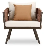 tya Kisele Outdoor Sofa Set 2 Seater, 2 Single seater and 1 Center Table (Brown) Braided & Rope - Image 7