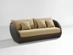 Zomera Outdoor Garden Balcony Sofa Set 2 Seater, 2 Single seater and 1 Center Table With Side Table Set (Brown + Tan) - Image 7