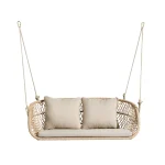Lieu Double Seater Hanging Swing Without Stand For Balcony, Garden Swing (Honey) - Image 2