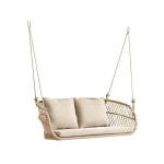 Lieu Double Seater Hanging Swing Without Stand For Balcony, Garden Swing (Honey)