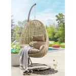 Eula Single Seater Hanging Swing With Stand For Balcony, Garden Swing (Gold) - Image 2