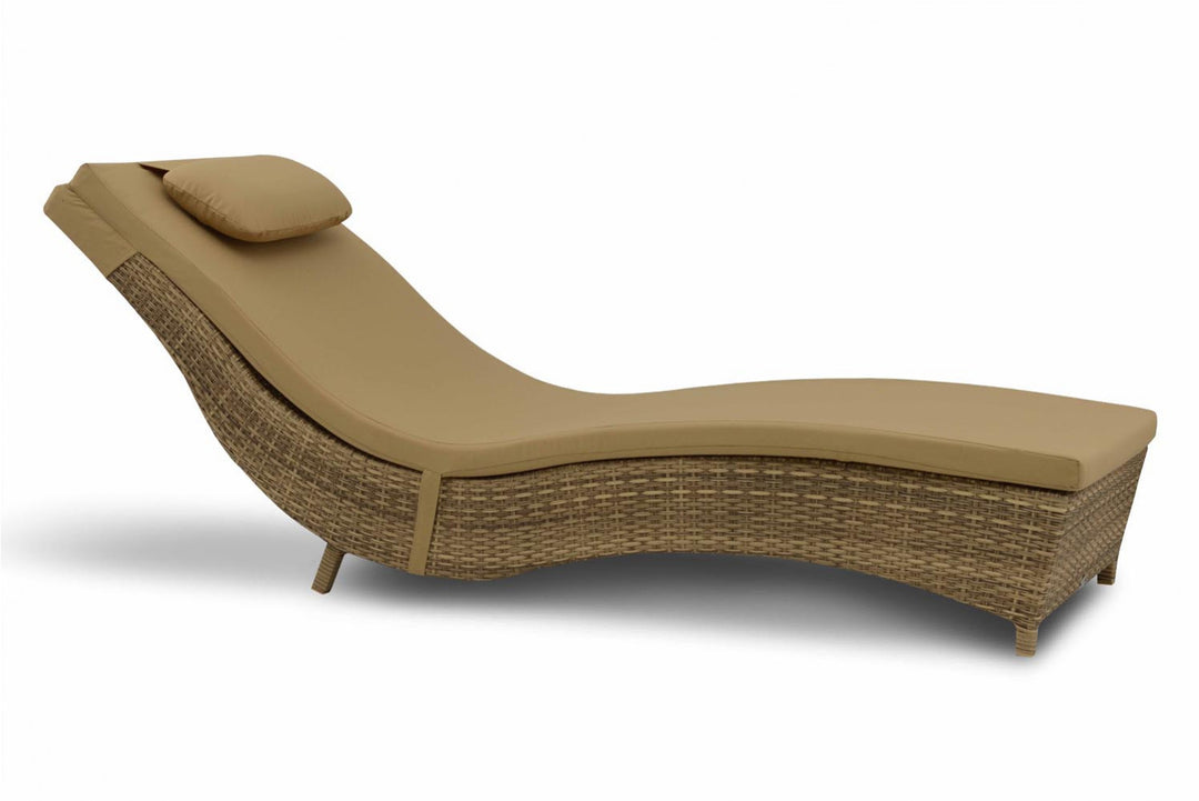 tr54_2 Ally Outdoor Swimming Poolside Lounger (Brown) - Image 1