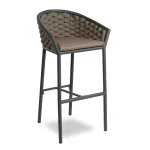 Cirillo Outdoor Patio Bar Chair 1 Chair For Balcony Braided & Rope - Image 2