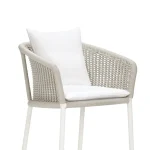 Sezgin Outdoor Patio Bar Chair 2 Chair For Balcony Braided & Rope (Ivory) - Image 7