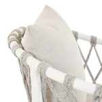 Dupont Outdoor Patio Bar Chair 2 Chairs For Balcony (White) Braided & Rope - Image 4