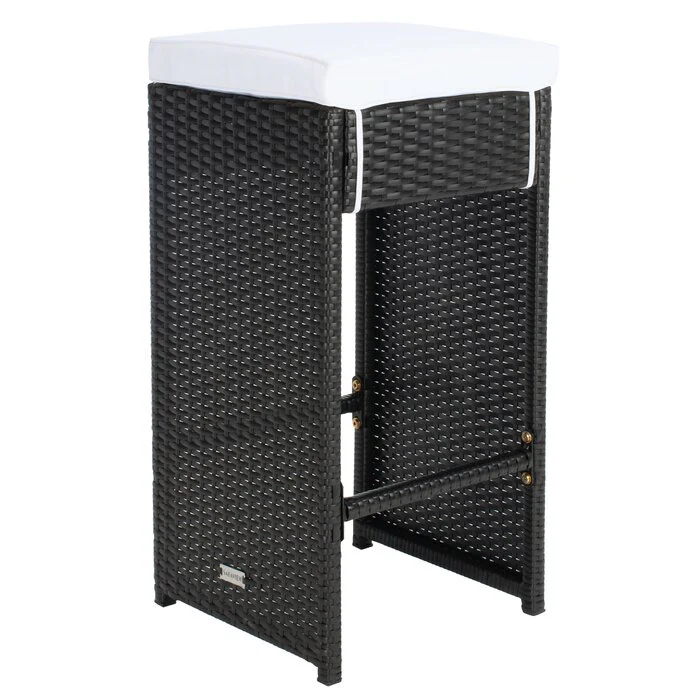 Ferdi Outdoor Patio Bar Sets 6 Stools and 1 Table (Black) - Image 7