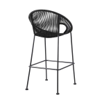 MINIATI OUTDOOR PATIO BAR CHAIR 1 CHAIRS FOR BALCONY (BLACK) - Image 2